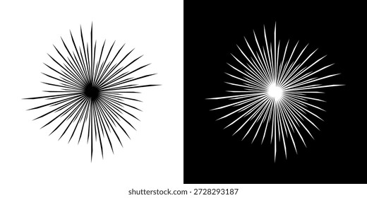 Dynamic abstract spiral sound wave rhythm lines. Circular spiral sound wave rhythm of lines. Circular futuristic abstract lines, black and white background.