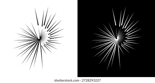 Dynamic abstract spiral sound wave rhythm lines. Circular spiral sound wave rhythm of lines. Circular futuristic abstract lines, black and white background.