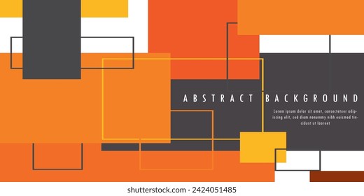 Dynamic abstract square geometric colorful yellow, orange and ash shape background. Fresh Orange Yellow and Ash Background Background Vector For digital Media, Vector eps 10