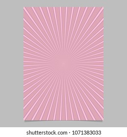 Dynamic abstract star burst brochure cover template - vector page background graphic desig