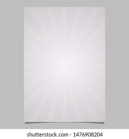 Dynamic abstract star burst card background template - gradient vector stationery graphic with radial stripe pattern