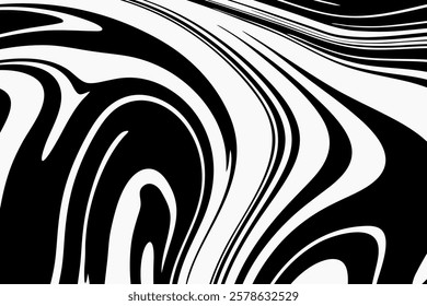 Dynamic abstract swirl pattern created with fluid shapes