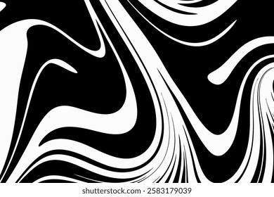 Dynamic abstract swirl pattern created with fluid shapes