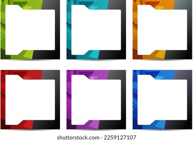 forma cuadrado de borde de marco de imagen abstracto dinámico