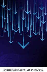 Dynamic abstract technology background graphic design algorithmic network communication digital environment with a futuristic viewpoint