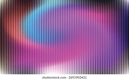 Uma textura abstrata dinâmica com uma sobreposição vertical listrada em um gradiente leve e brilhante. O padrão dá à imagem uma sensação moderna, de alta tecnologia ou holográfica.