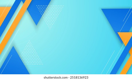 Dynamic abstract triangles in blue and orange