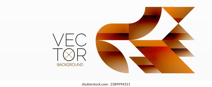 Dynamic abstract vector background. Harmonious fusion of circles, squares, and triangles. Geometric elements intertwine to create mesmerizing backdrop. Each shape contributes to kaleidoscope of forms