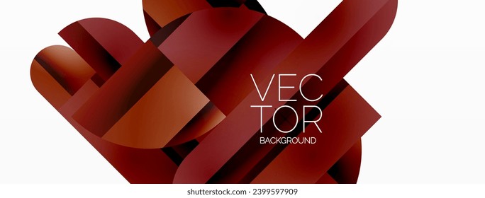 Dynamic abstract vector background. Harmonious fusion of circles, squares, and triangles. Geometric elements intertwine to create mesmerizing backdrop. Each shape contributes to kaleidoscope of forms