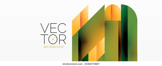Dynamic abstract vector background. Harmonious fusion of circles, squares, and triangles. Geometric elements intertwine to create mesmerizing backdrop. Each shape contributes to kaleidoscope of forms