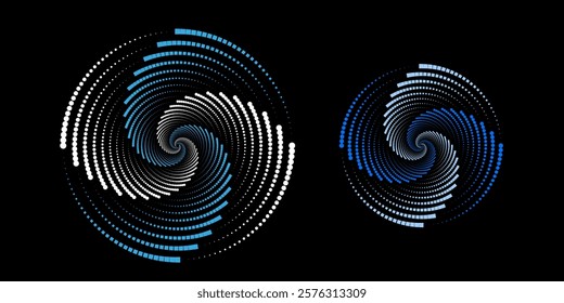 Dynamic abstract vector background spiral sound wave rhythm lines