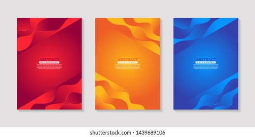 Dynamic abstract vector banners with colorful abstract 3D wave backgrounds. Modern vector templates, templates for business presentation designs, leaflets, posters, and invitations. EPS 10 vector