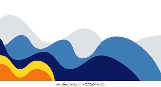 Dynamic Abstract Wave Background with Modern Color Flow Vector Design