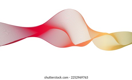 Dynamic abstract wave shapes for modern design compositions