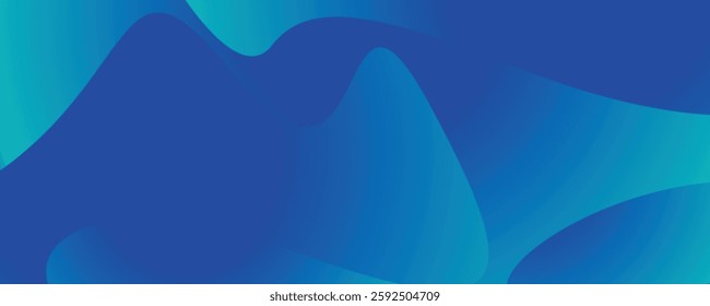 Dynamic abstract waves in various shades of blue, seamlessly blending into each other to form a smooth and elegant digital background