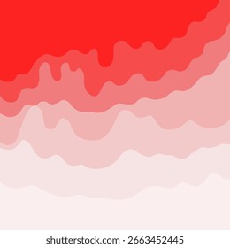 Dynamic abstract wavy background with flowing red and pink layers. Abstract red wave background. Melting red paint, gradient red waves pattern