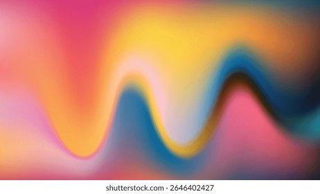 Dynamic Abstract Wavy Gradient Background with Vibrant Hues for Digital Art and Creative Projects