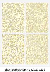 Dynamic Abstract Zebra Lines Black and White Pattern Set