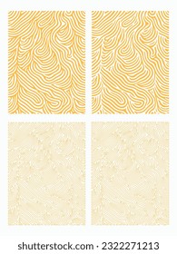 Dynamic Abstract Zebra Lines Black and White Pattern Set