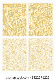 Dynamic Abstract Zebra Lines Black and White Pattern Set