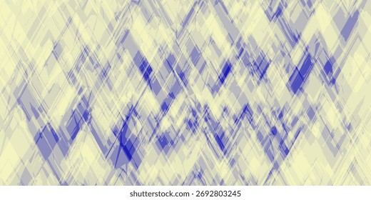 Dynamic abstract zigzag pattern with bold navy blue lines and grunge texture on cream background. Perfect for modern design, fabric print, packaging, and digital art backgrounds.