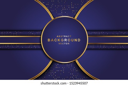 Dynamic abtract dark background with gold line. background abstract modern design. eps 10 vector editable files