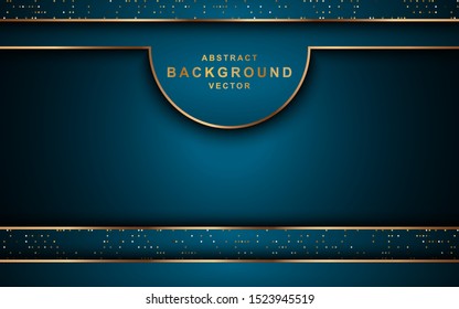 Dynamic abtract dark background with gold line. background abstract modern design. eps 10 vector editable files