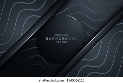 dynamic abtract nayv blue background with silver line. background abstract modern design. eps 10 vector editable files