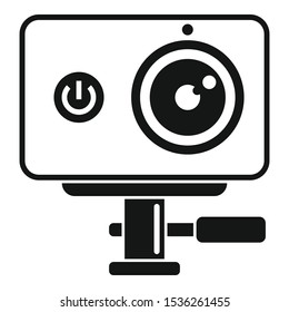 Dynamic action camera icon. Simple illustration of dynamic action camera vector icon for web design isolated on white background