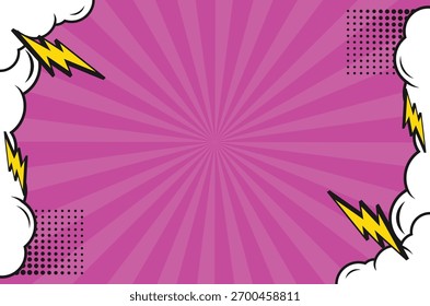 Vetor de plano de fundo cômico do painel de ação dinâmica