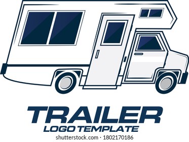 Dynamic Adventure RV Camper Car Logo Designs Template