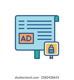 Dynamic advertisement symbol illustration representing marketing and branding.