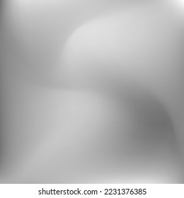 Fondo Dinámico Fluido De Aluminio Plata Calma Gradiente. Agua Cielo Oscura Textura Borrosa Oscura. Malla Monocromática De Gradiente De Giro De Gris Claro Y Borroso. Fondo de la curva monocromática líquida ondulada.