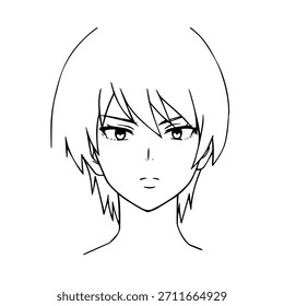 Personagem de Anime Dinâmico na Ilustração de Ação em Preto sobre Branco para Mangá, Arte e Estilos de Design Gráfico