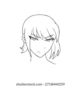 Personagem de Anime Dinâmico na Ilustração de Ação em Preto sobre Branco para Mangá, Arte e Estilos de Design Gráfico