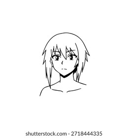 Personagem de Anime Dinâmico na Ilustração de Ação em Preto sobre Branco para Mangá, Arte e Estilos de Design Gráfico