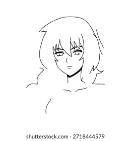 Personagem de Anime Dinâmico na Ilustração de Ação em Preto sobre Branco para Mangá, Arte e Estilos de Design Gráfico