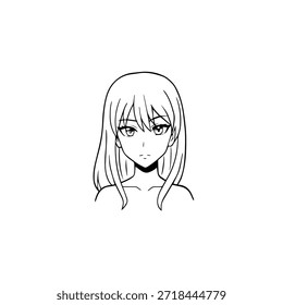 Dynamic Anime Character in Action Illustration in Black on White for Manga, Art, and Graphic Design Styles