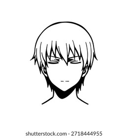 Personagem de Anime Dinâmico na Ilustração de Ação em Preto sobre Branco para Mangá, Arte e Estilos de Design Gráfico
