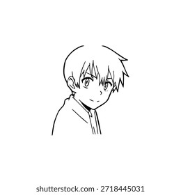Personagem de Anime Dinâmico na Ilustração de Ação em Preto sobre Branco para Mangá, Arte e Estilos de Design Gráfico
