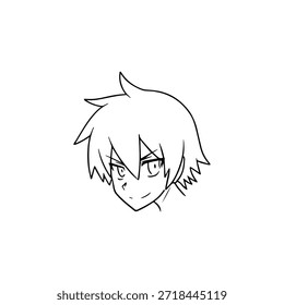 Personagem de Anime Dinâmico na Ilustração de Ação em Preto sobre Branco para Mangá, Arte e Estilos de Design Gráfico