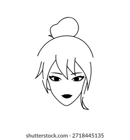 Personagem de Anime Dinâmico na Ilustração de Ação em Preto sobre Branco para Mangá, Arte e Estilos de Design Gráfico