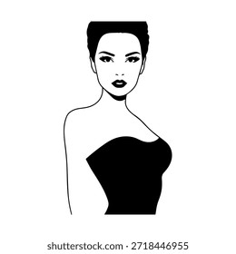 Personagem de Anime Dinâmico na Ilustração de Ação em Preto sobre Branco para Mangá, Arte e Estilos de Design Gráfico