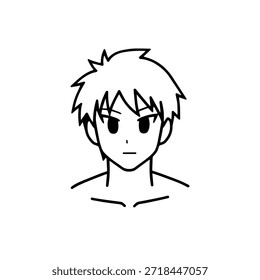 Personagem de Anime Dinâmico na Ilustração de Ação em Preto sobre Branco para Mangá, Arte e Estilos de Design Gráfico