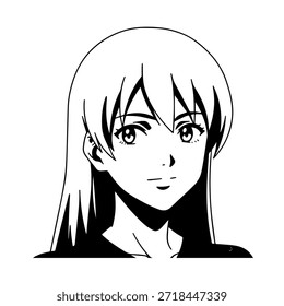 Personaje de anime dinámico en ilustración de acción en negro sobre blanco para manga, arte y estilos de Diseño gráfico