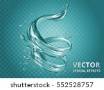 Dynamic aqua elements, special editable effect for design in 3d illustration