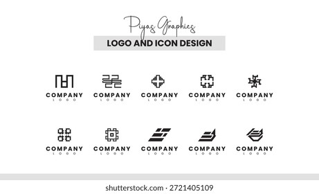 Paquete de diseño de logotipo de arquitectura dinámica
