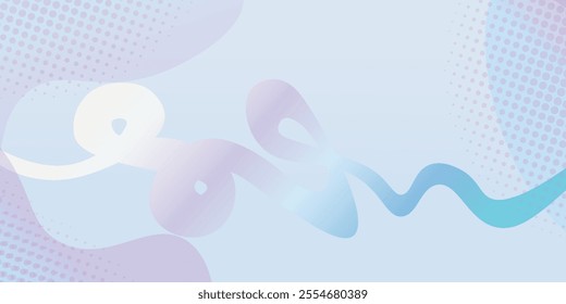 A dynamic arrangement of twisted shapes, this abstract background combines gradients of blue and peach for a bright and fluid visual render