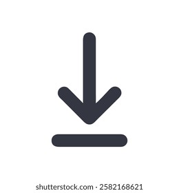 Dynamic Arrow Down Symbol Illustration