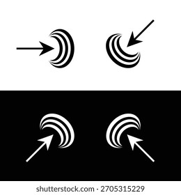 Dynamic arrow icon collection for modern web design and user interface projects, featuring sleek direction indicators on contrasting backgrounds